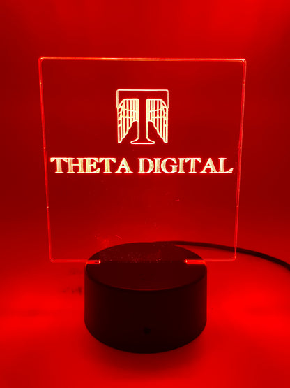 LED Acrylic Sign Music Room Decoration Theta