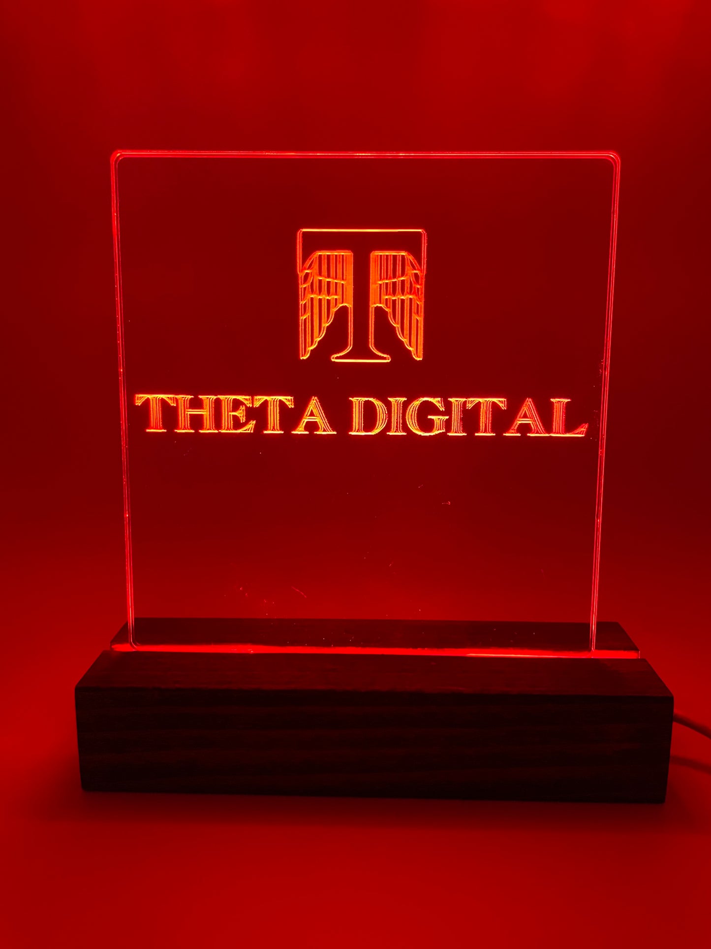 LED Acrylic Sign Music Room Decoration Theta