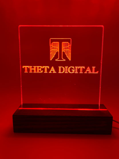 LED Acrylic Sign Music Room Decoration Theta