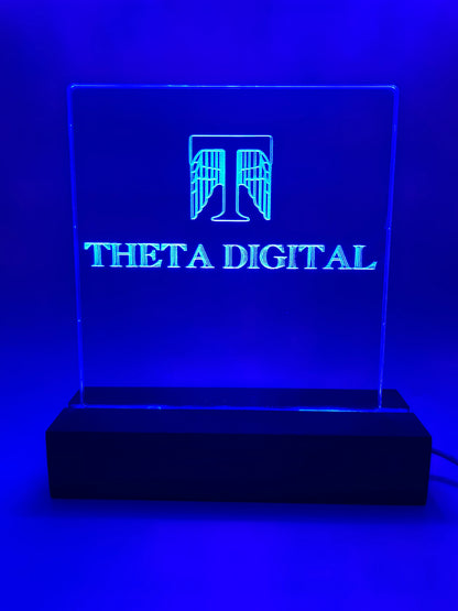 LED Acrylic Sign Music Room Decoration Theta