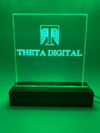 LED Acrylic Sign Music Room Decoration Theta