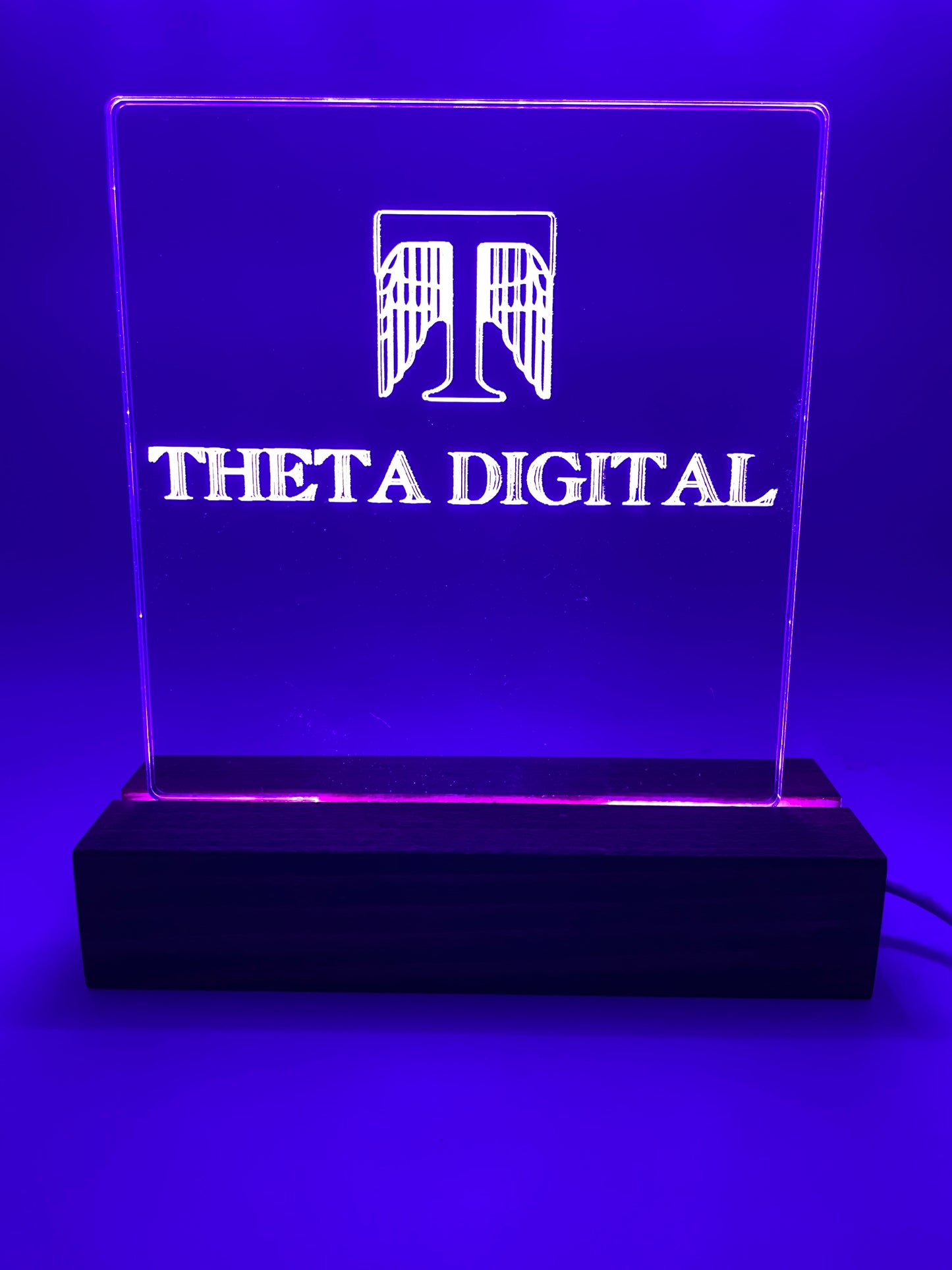 LED Acrylic Sign Music Room Decoration Theta