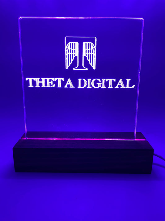 LED Acrylic Sign Music Room Decoration Theta