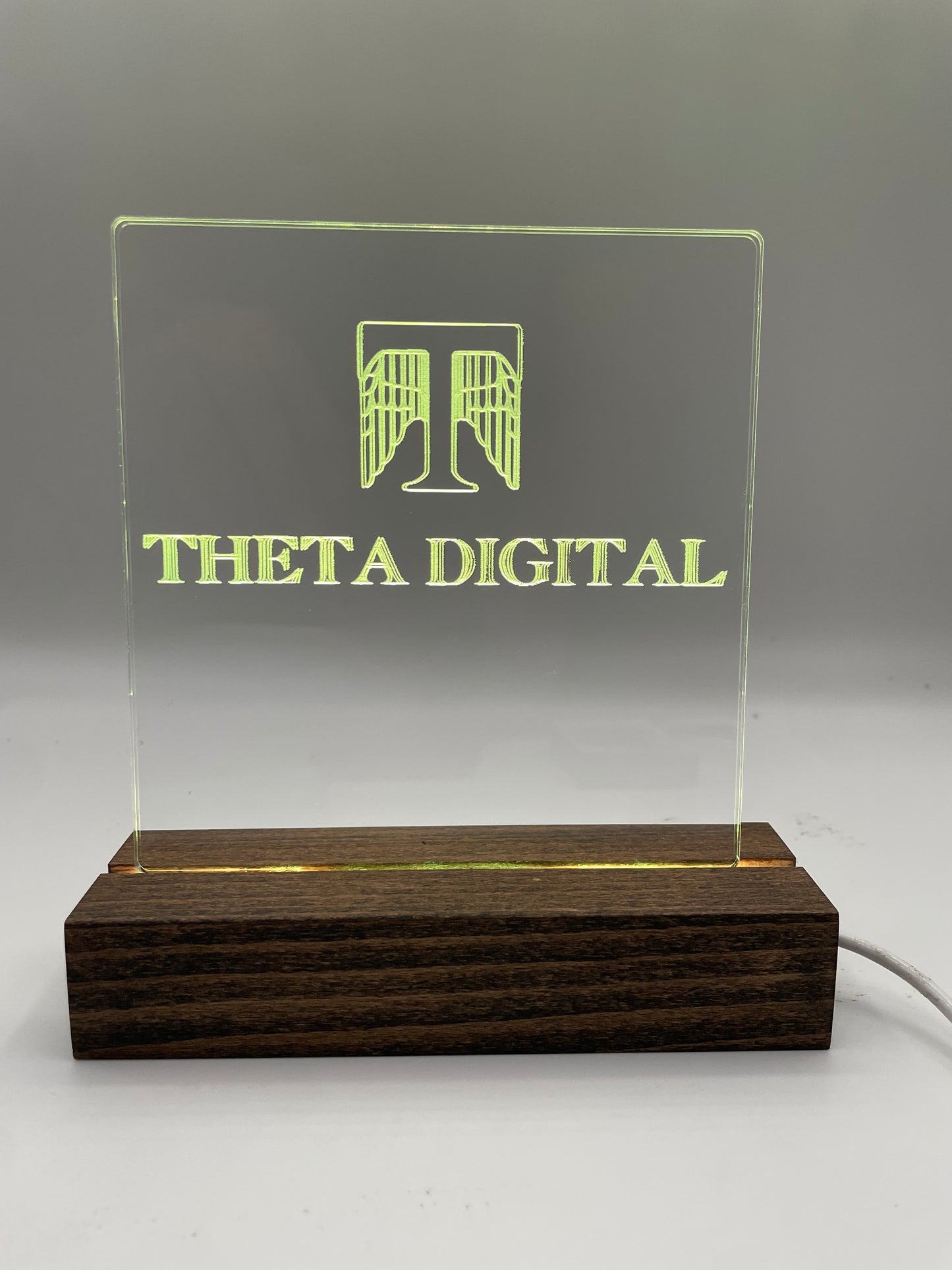 LED Acrylic Sign Music Room Decoration Theta
