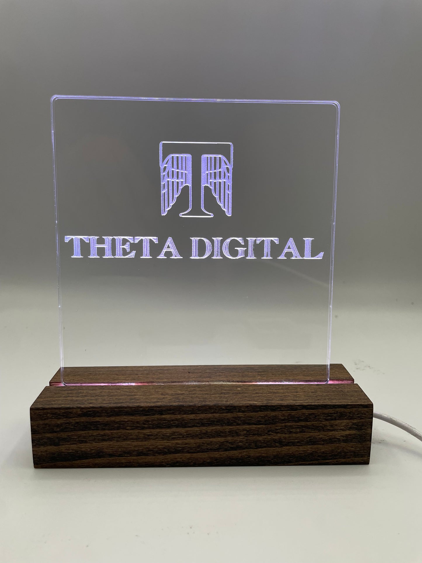 LED Acrylic Sign Music Room Decoration Theta