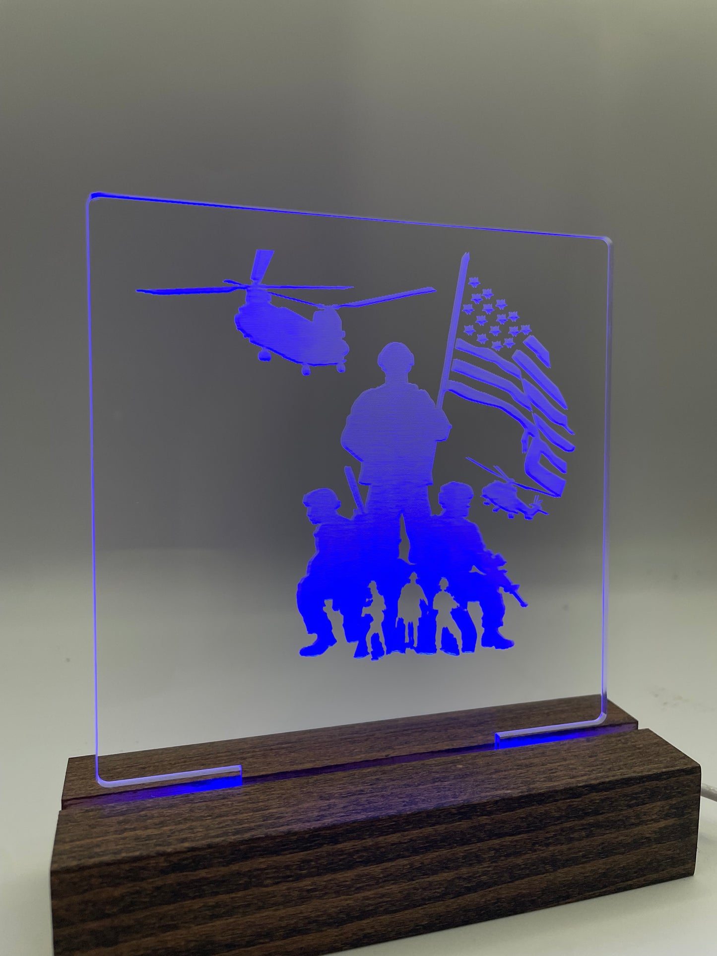 LED Acrylic American Military Patriotic Sign