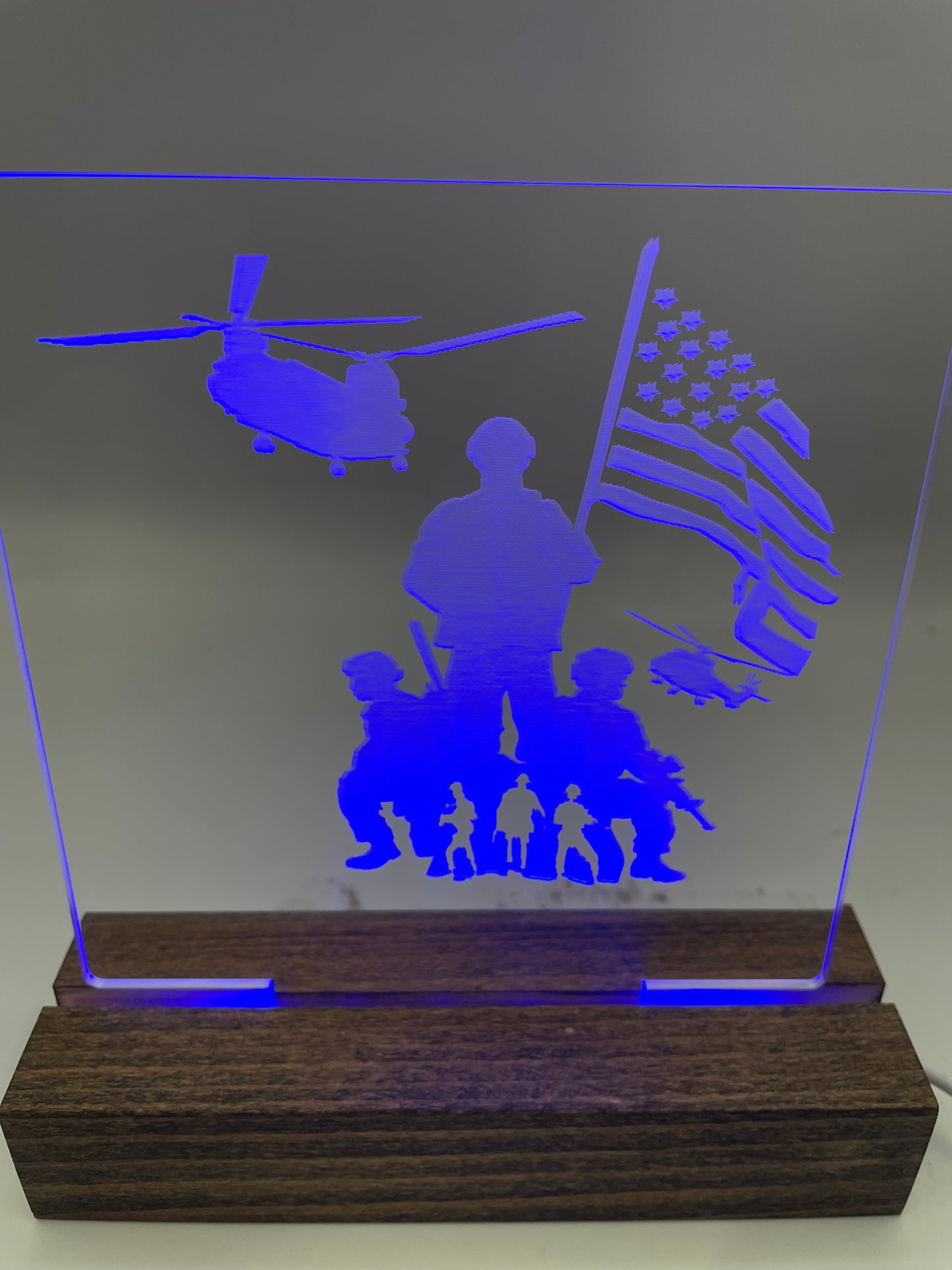 LED Acrylic American Military Patriotic Sign