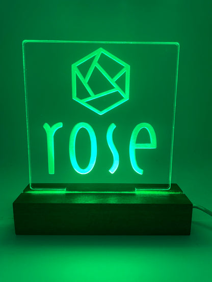 LED Acrylic Sign Music Room Decoration Rose