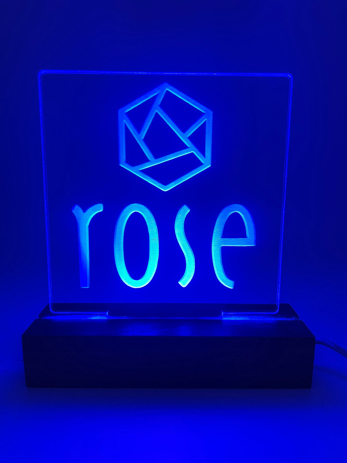 LED Acrylic Sign Music Room Decoration Rose
