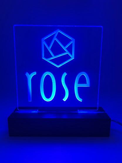 LED Acrylic Sign Music Room Decoration Rose