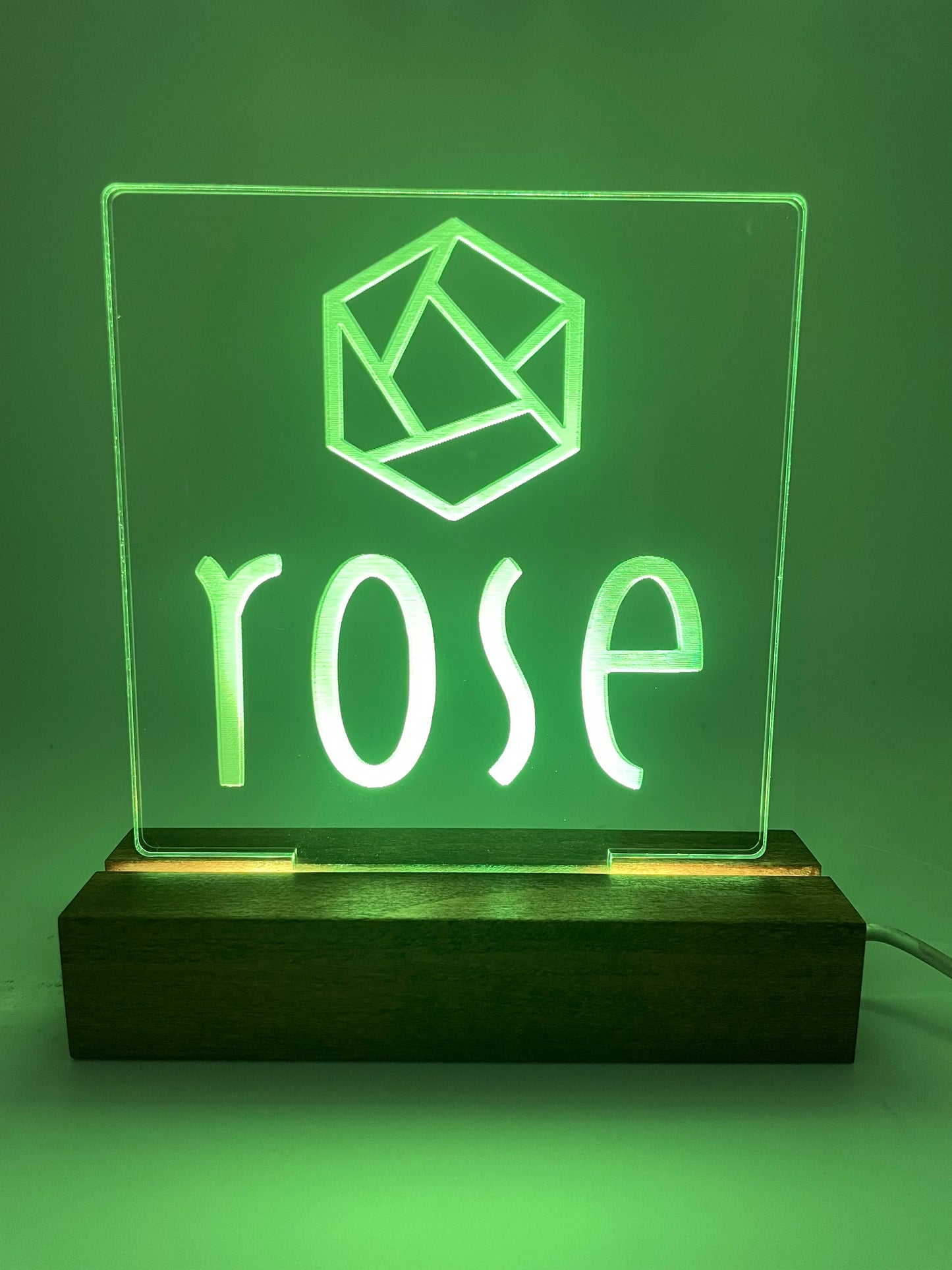 LED Acrylic Sign Music Room Decoration Rose