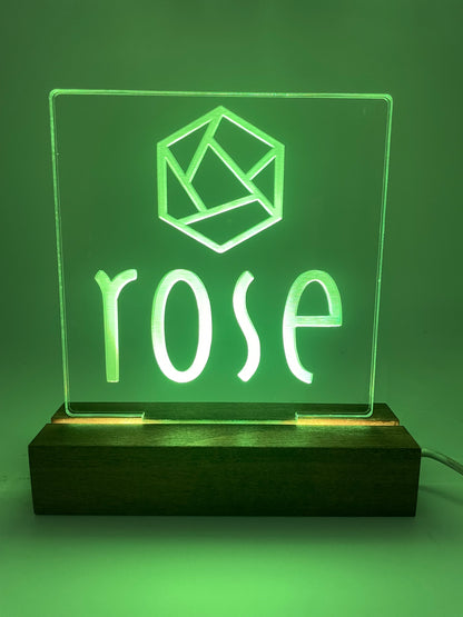 LED Acrylic Sign Music Room Decoration Rose