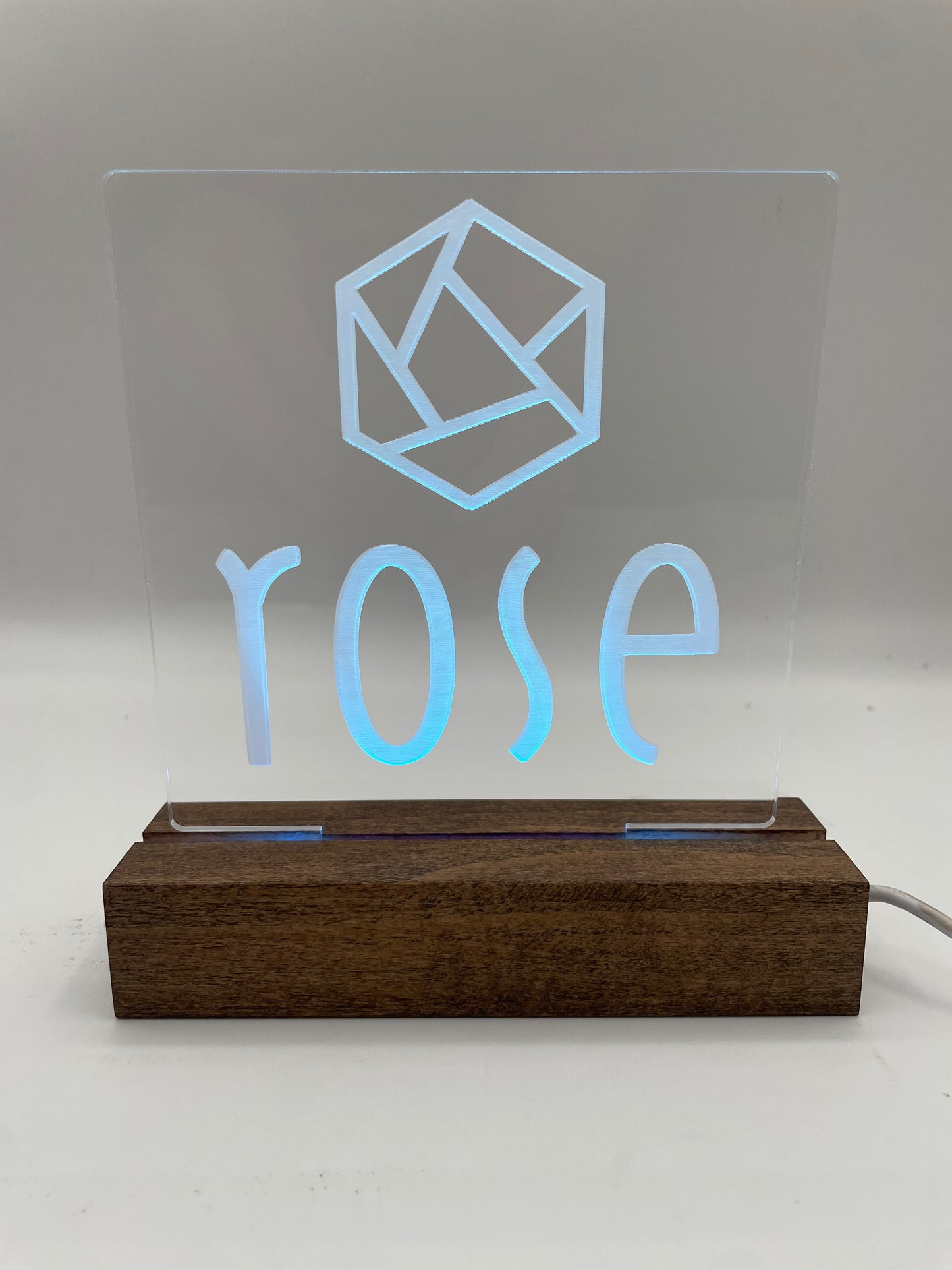 LED Acrylic Sign Music Room Decoration Rose