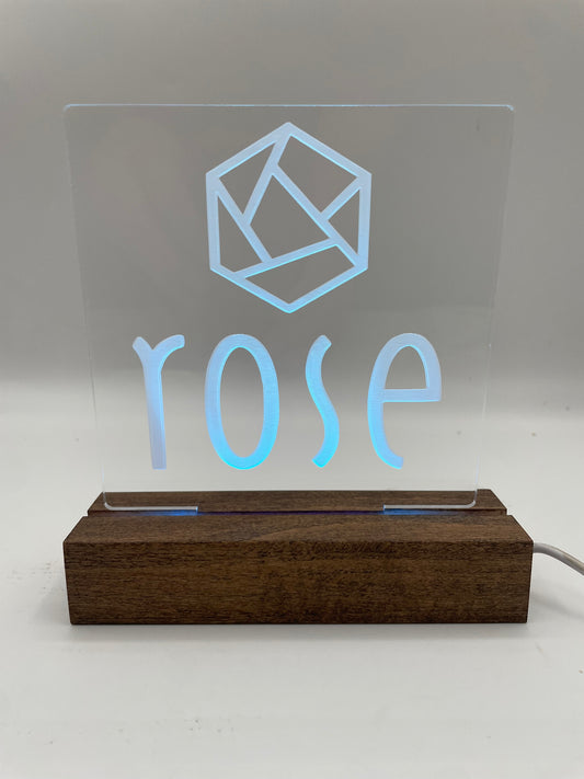 LED Acrylic Sign Music Room Decoration Rose