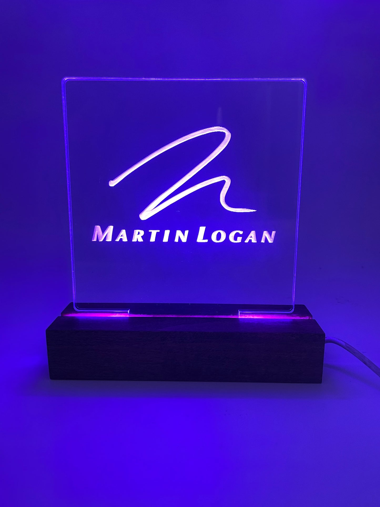 LED Acrylic Music Decoration Sign Music Lovers Martin Logan