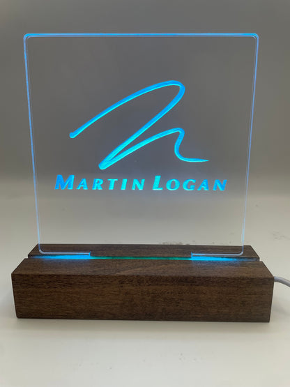 LED Acrylic Music Decoration Sign Music Lovers Martin Logan