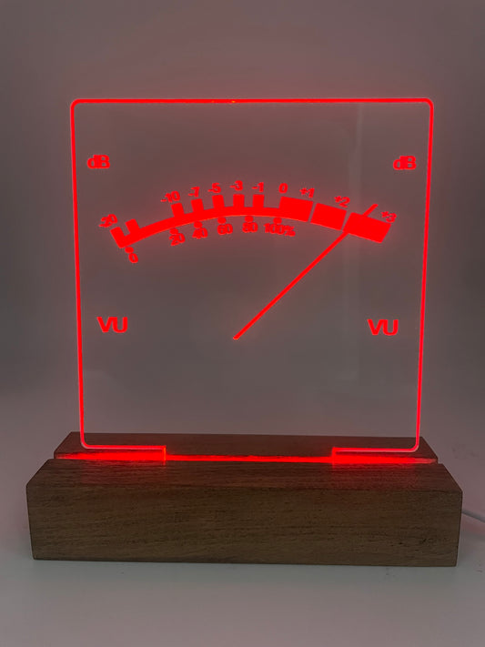 LED Acrylic Sign VU Meter Sign Music Room Decoration