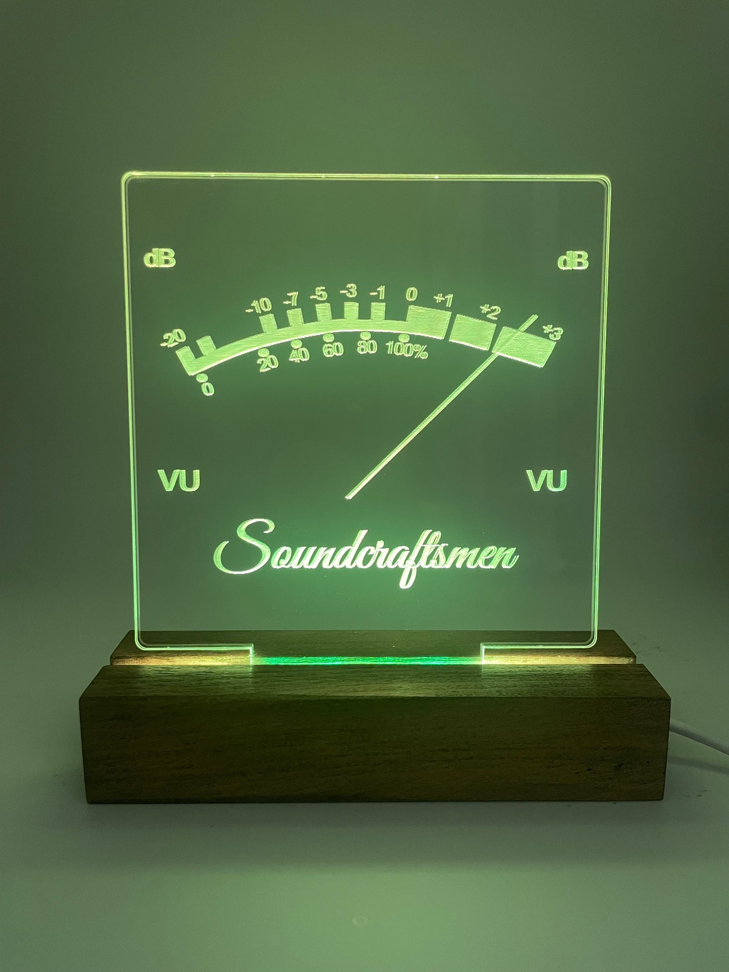 LED Acrylic Music Sign VU Meter Soundcraftsmen Decoration
