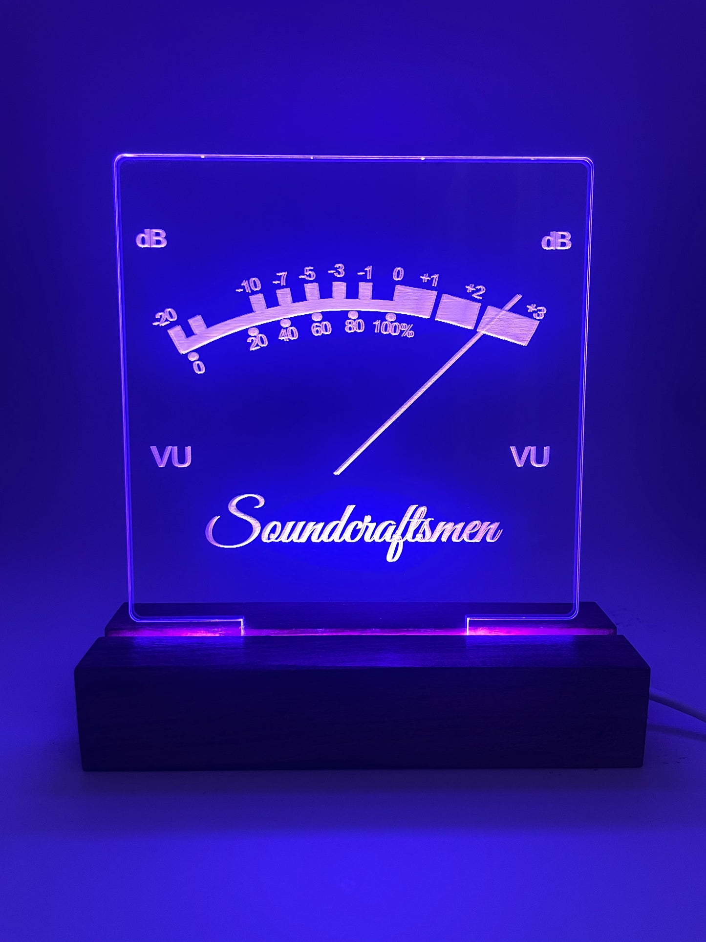 LED Acrylic Music Sign VU Meter Soundcraftsmen Decoration
