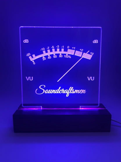 LED Acrylic Music Sign VU Meter Soundcraftsmen Decoration