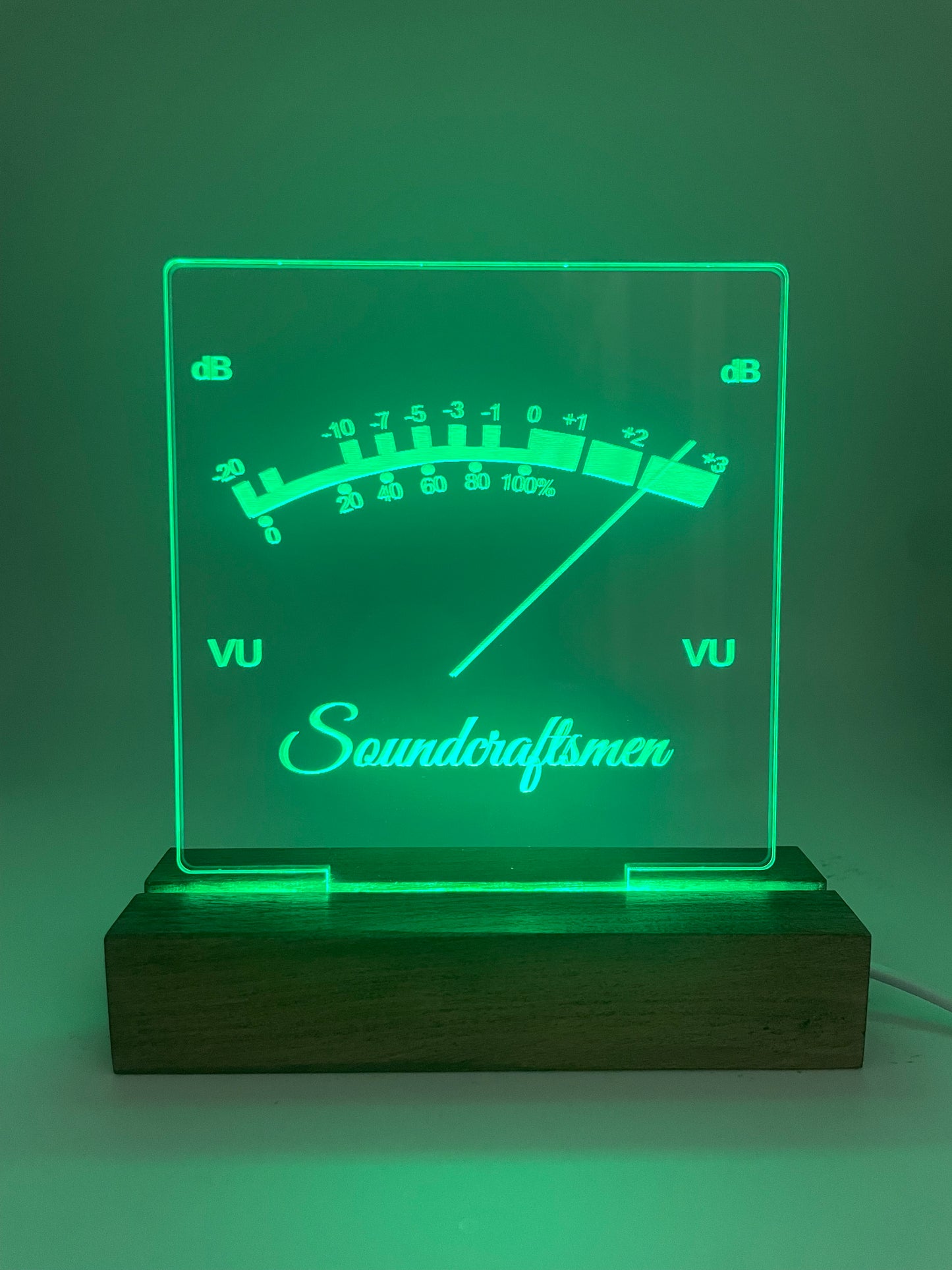 LED Acrylic Music Sign VU Meter Soundcraftsmen Decoration