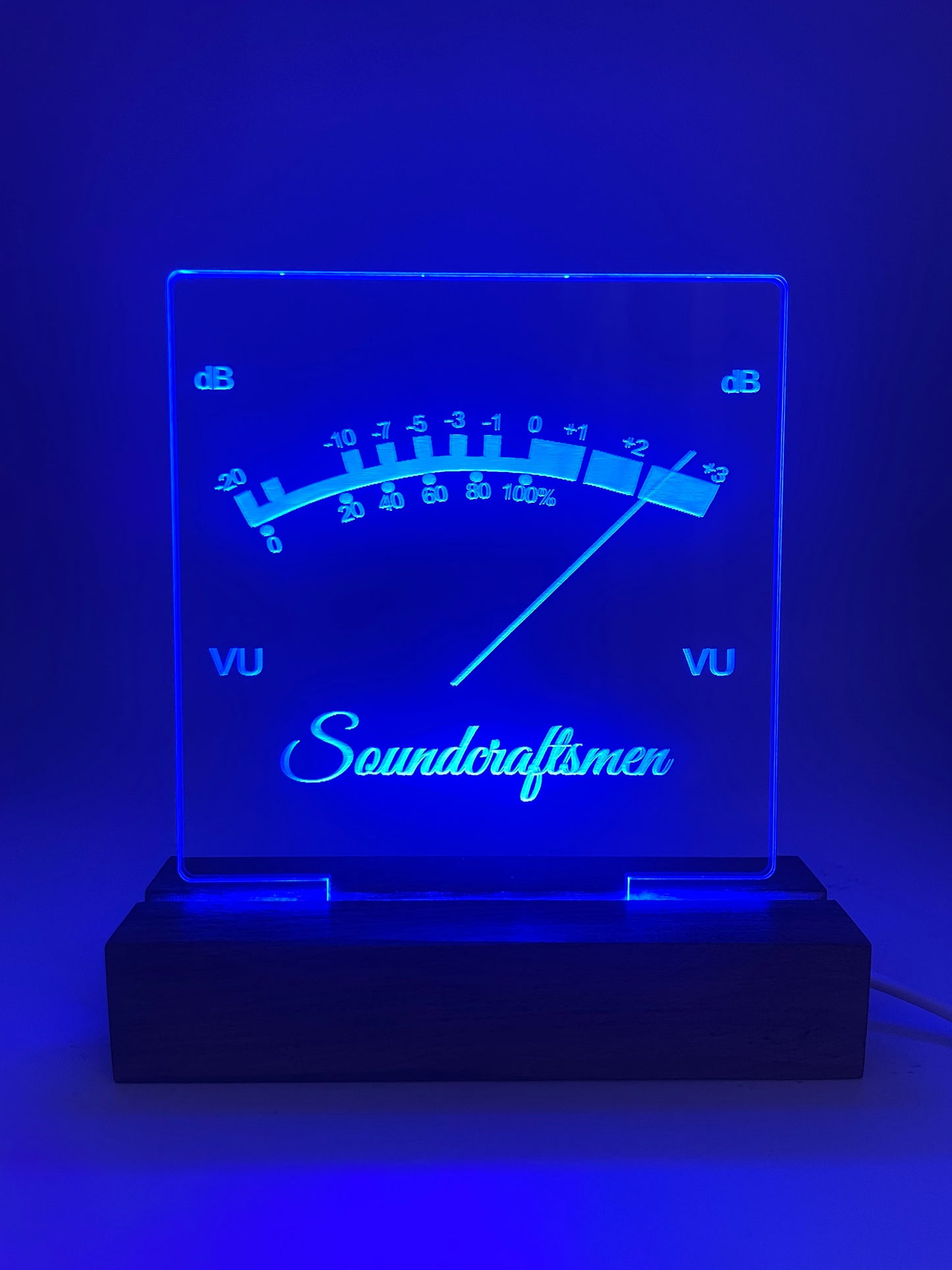 LED Acrylic Music Sign VU Meter Soundcraftsmen Decoration
