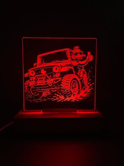 LED Acrylic Thumbs Up Duck 4x4 Decorative Sign
