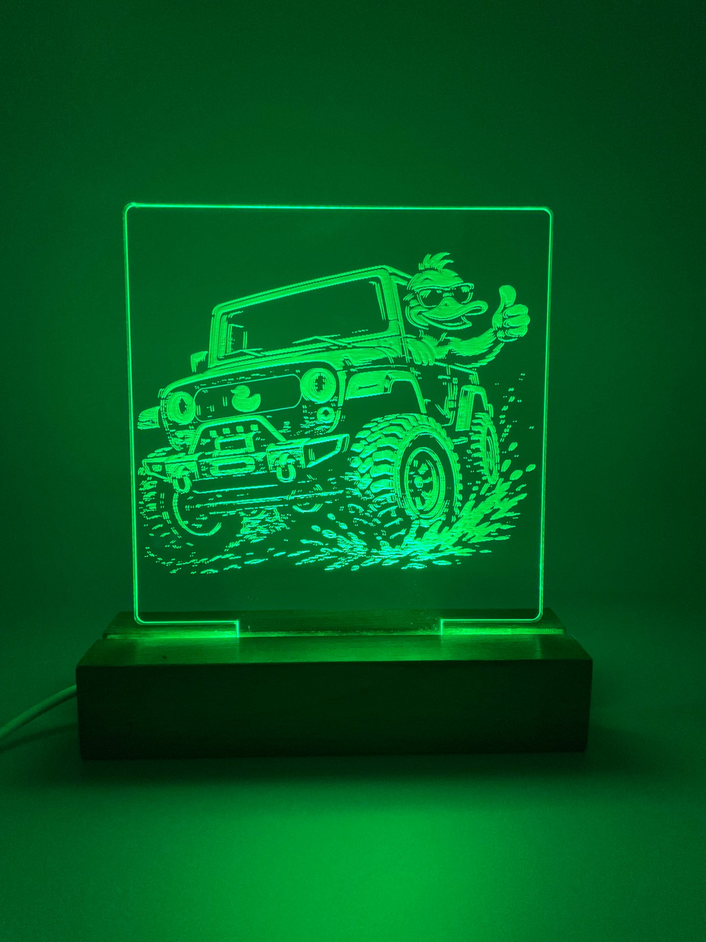 LED Acrylic Thumbs Up Duck 4x4 Decorative Sign