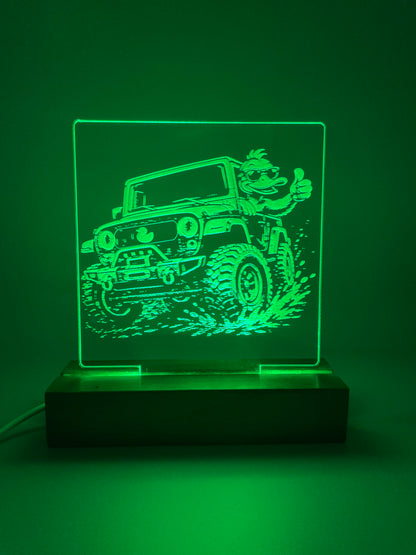 LED Acrylic Thumbs Up Duck 4x4 Decorative Sign