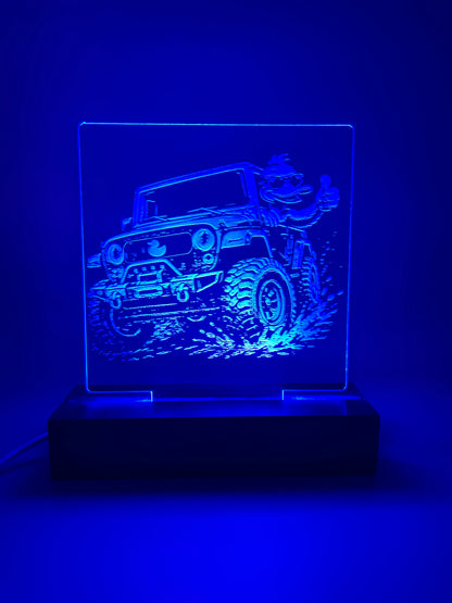 LED Acrylic Thumbs Up Duck 4x4 Decorative Sign