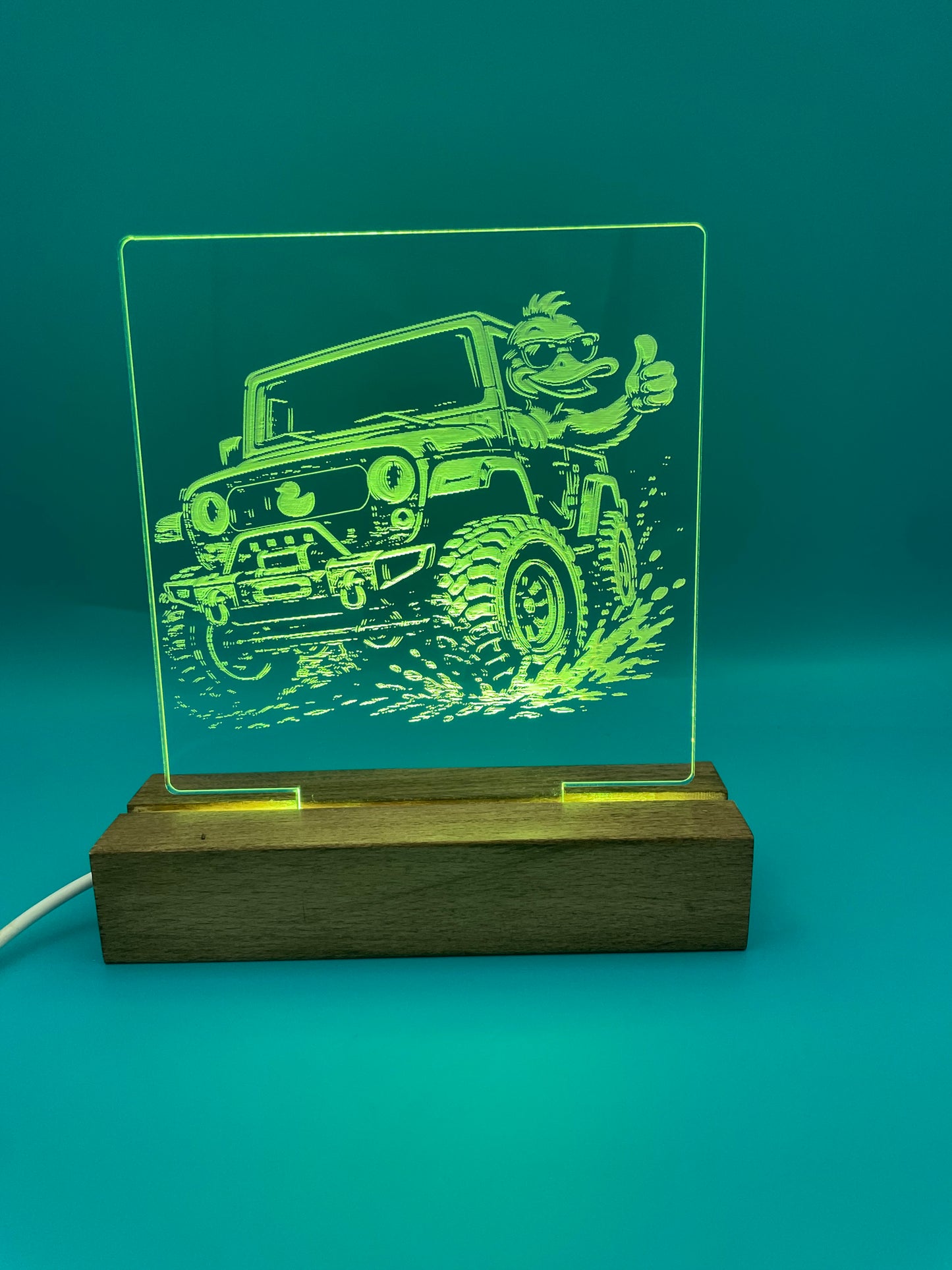 LED Acrylic Thumbs Up Duck 4x4 Decorative Sign