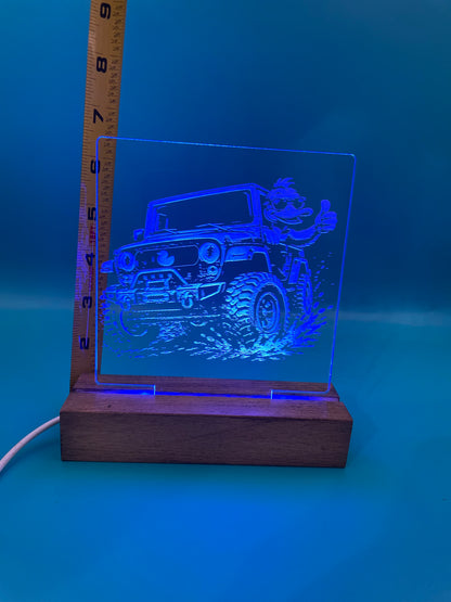 LED Acrylic Thumbs Up Duck 4x4 Decorative Sign
