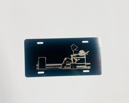 Gloss Black Aluminum Car Tag Laser Engraved Audiophile Music Lovers