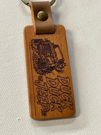 Wood Keychain Laser Engraved Off Road Lovers