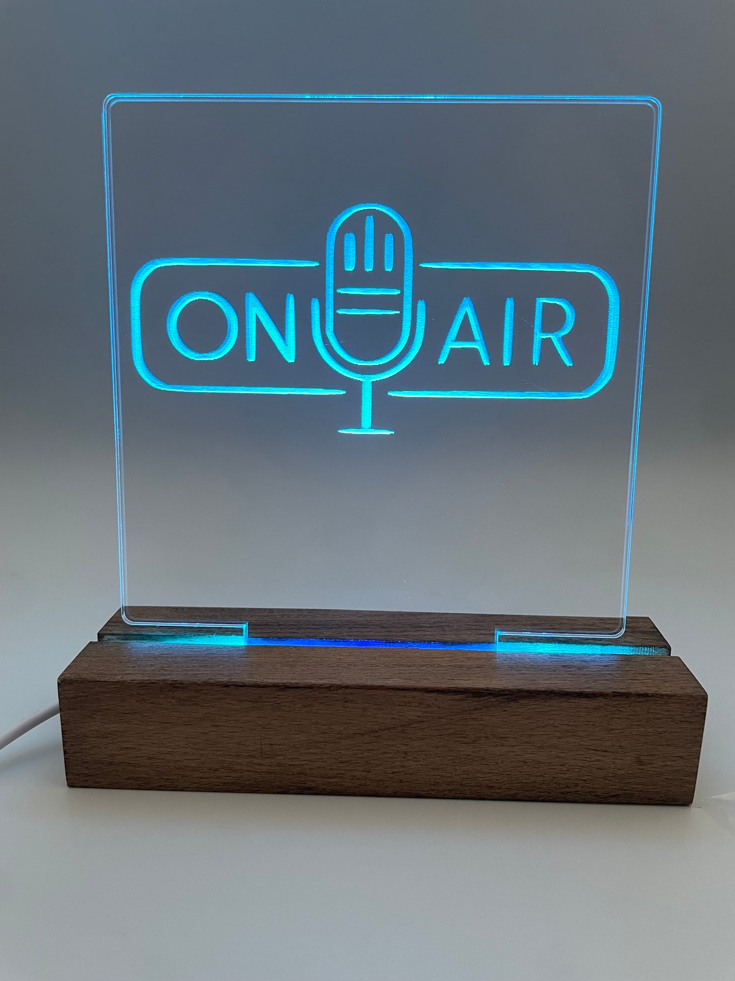 LED Acrylic On Air Vintage Microphone Music Room Sign