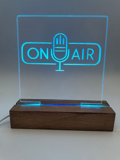 LED Acrylic On Air Vintage Microphone Music Room Sign