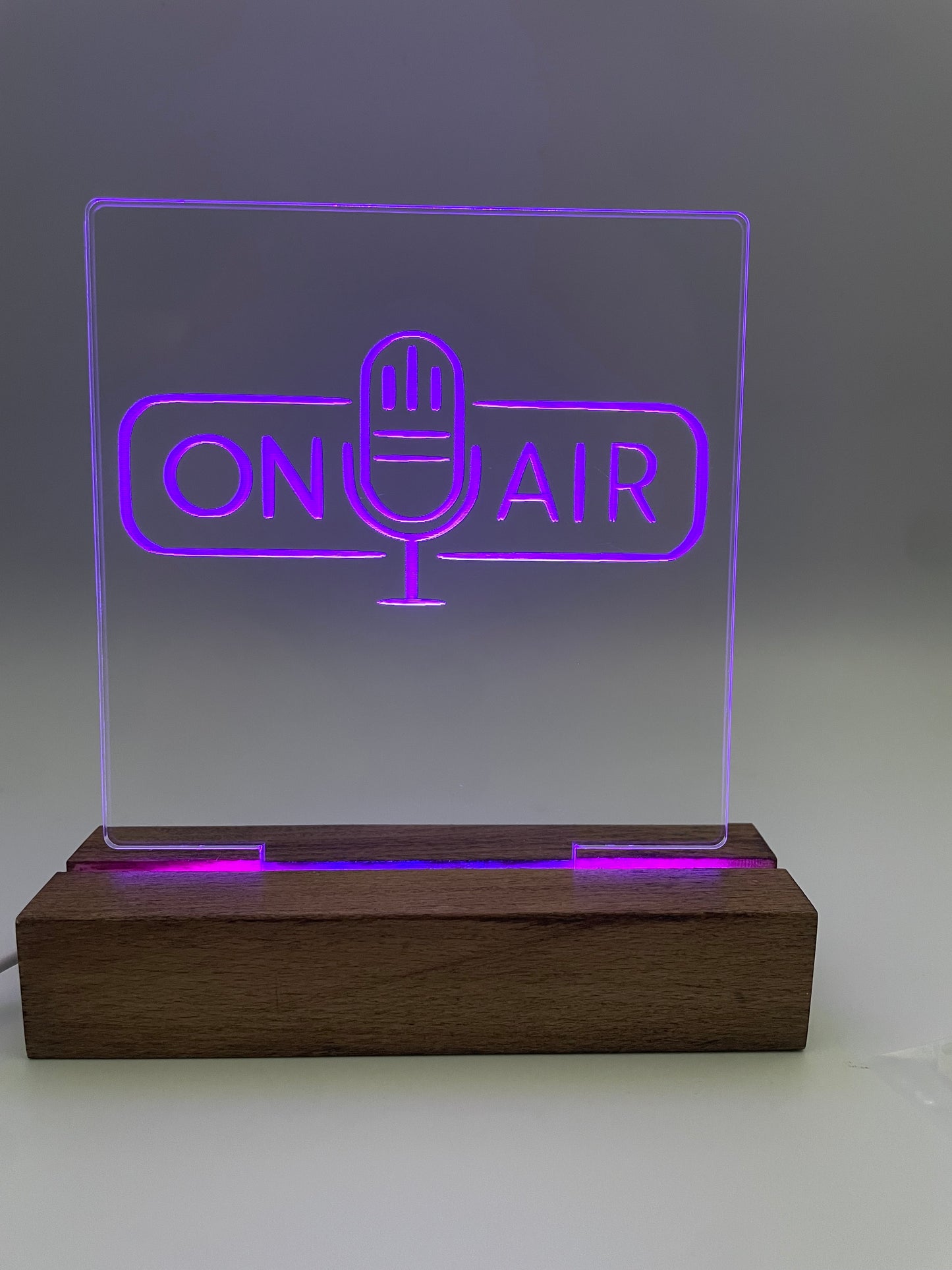 LED Acrylic On Air Vintage Microphone Music Room Sign