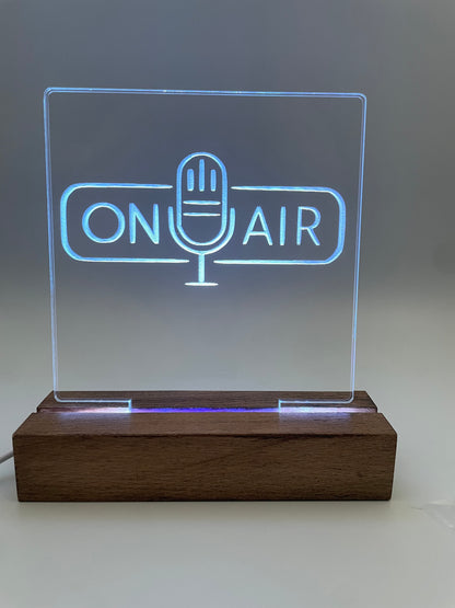 LED Acrylic On Air Vintage Microphone Music Room Sign