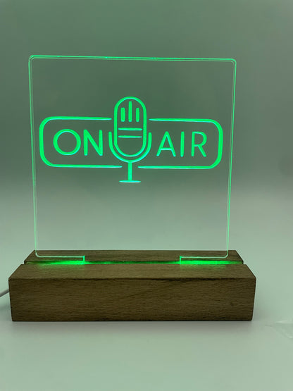 LED Acrylic On Air Vintage Microphone Music Room Sign