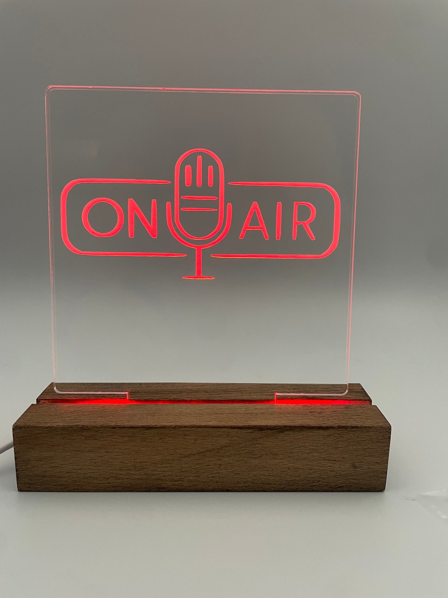 LED Acrylic On Air Vintage Microphone Music Room Sign