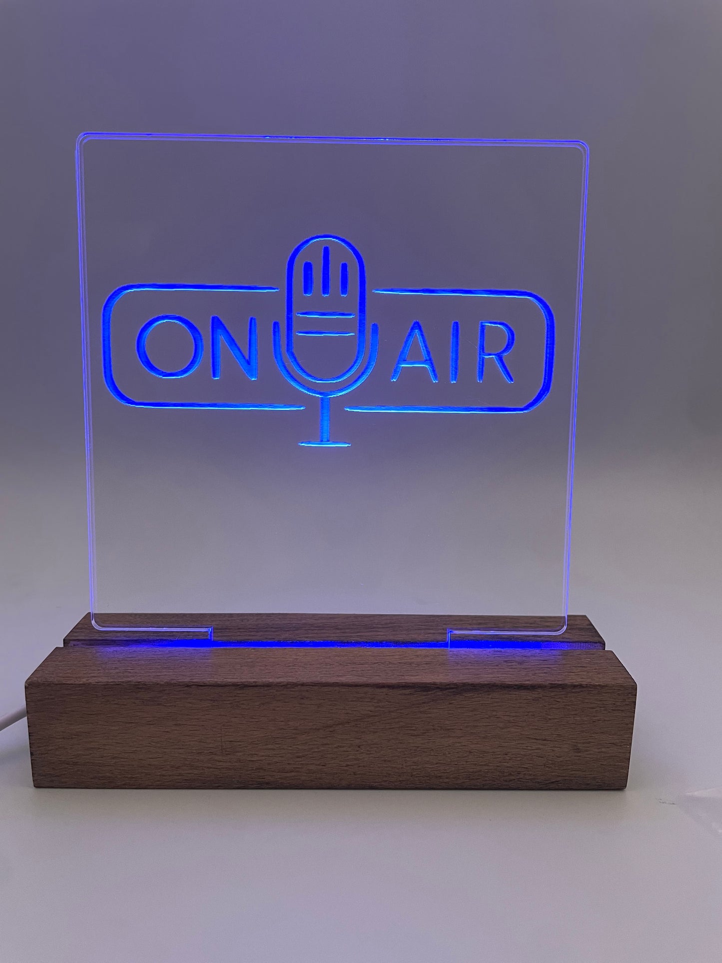 LED Acrylic On Air Vintage Microphone Music Room Sign