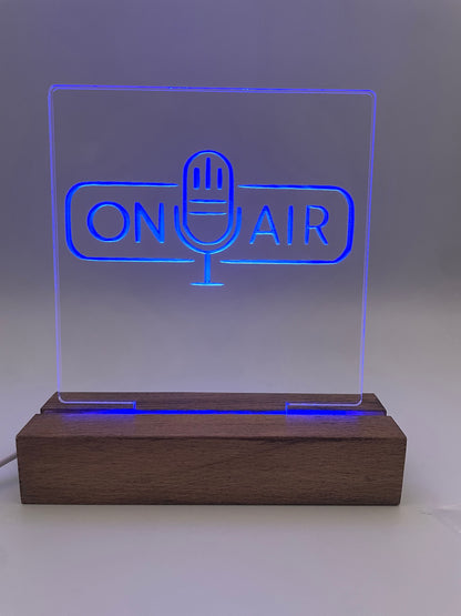 LED Acrylic On Air Vintage Microphone Music Room Sign