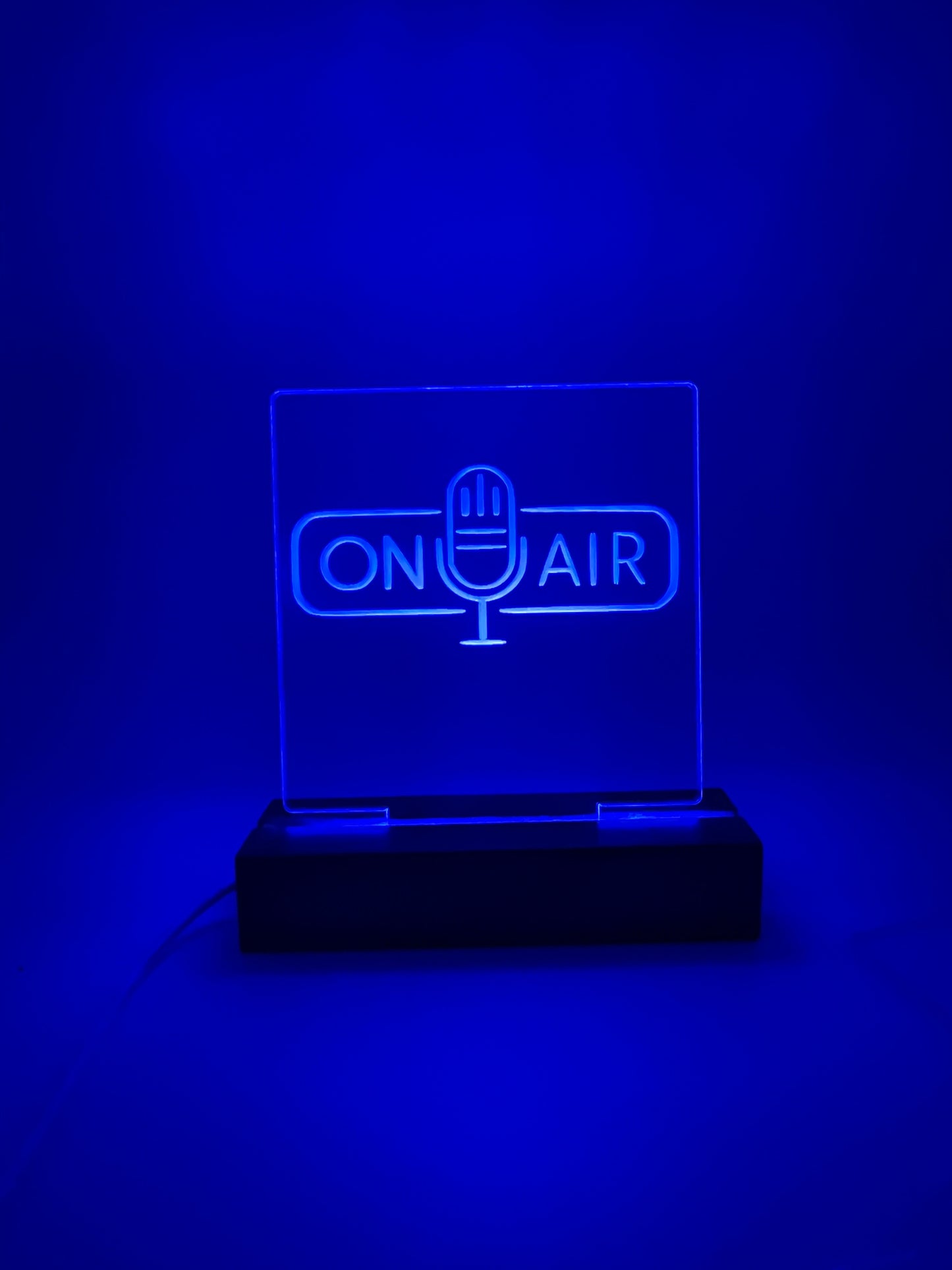 LED Acrylic On Air Vintage Microphone Music Room Sign