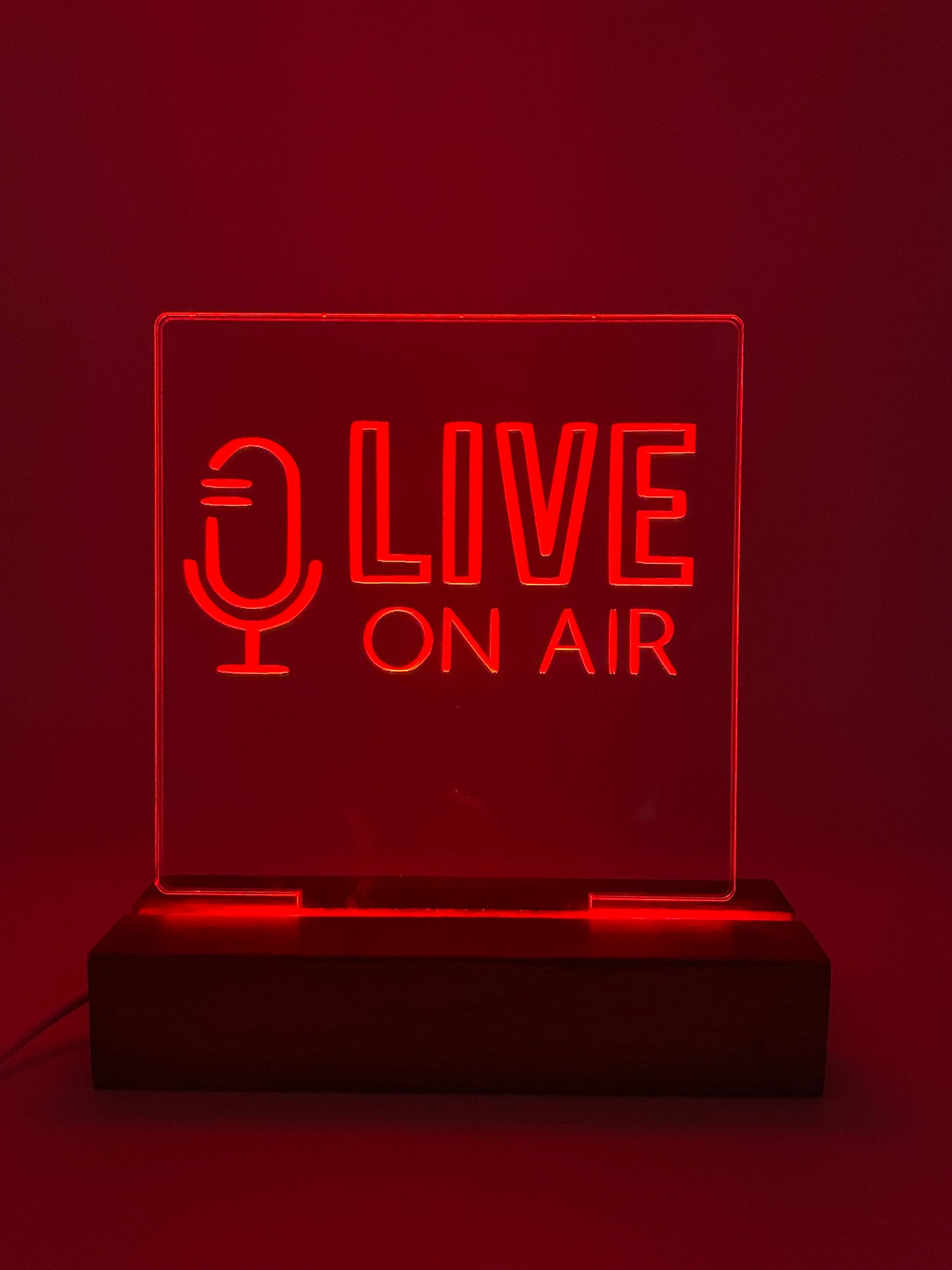 LED Acrylic Live On Air Music Lovers Sign