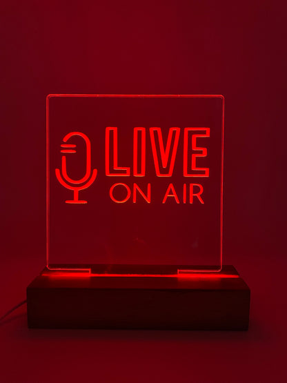 LED Acrylic Live On Air Music Lovers Sign