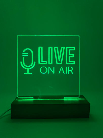 LED Acrylic Live On Air Music Lovers Sign