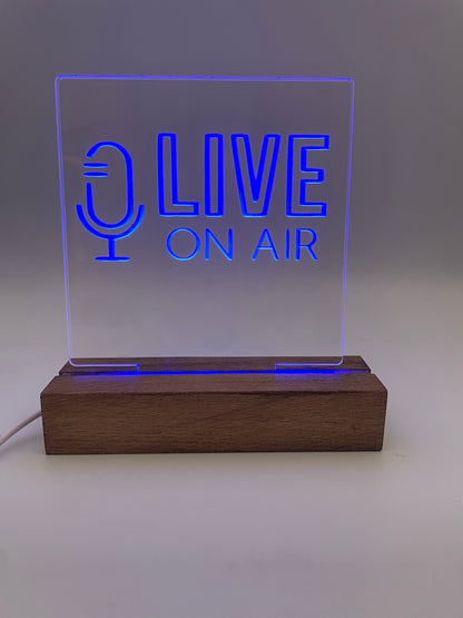 LED Acrylic Live On Air Music Lovers Sign