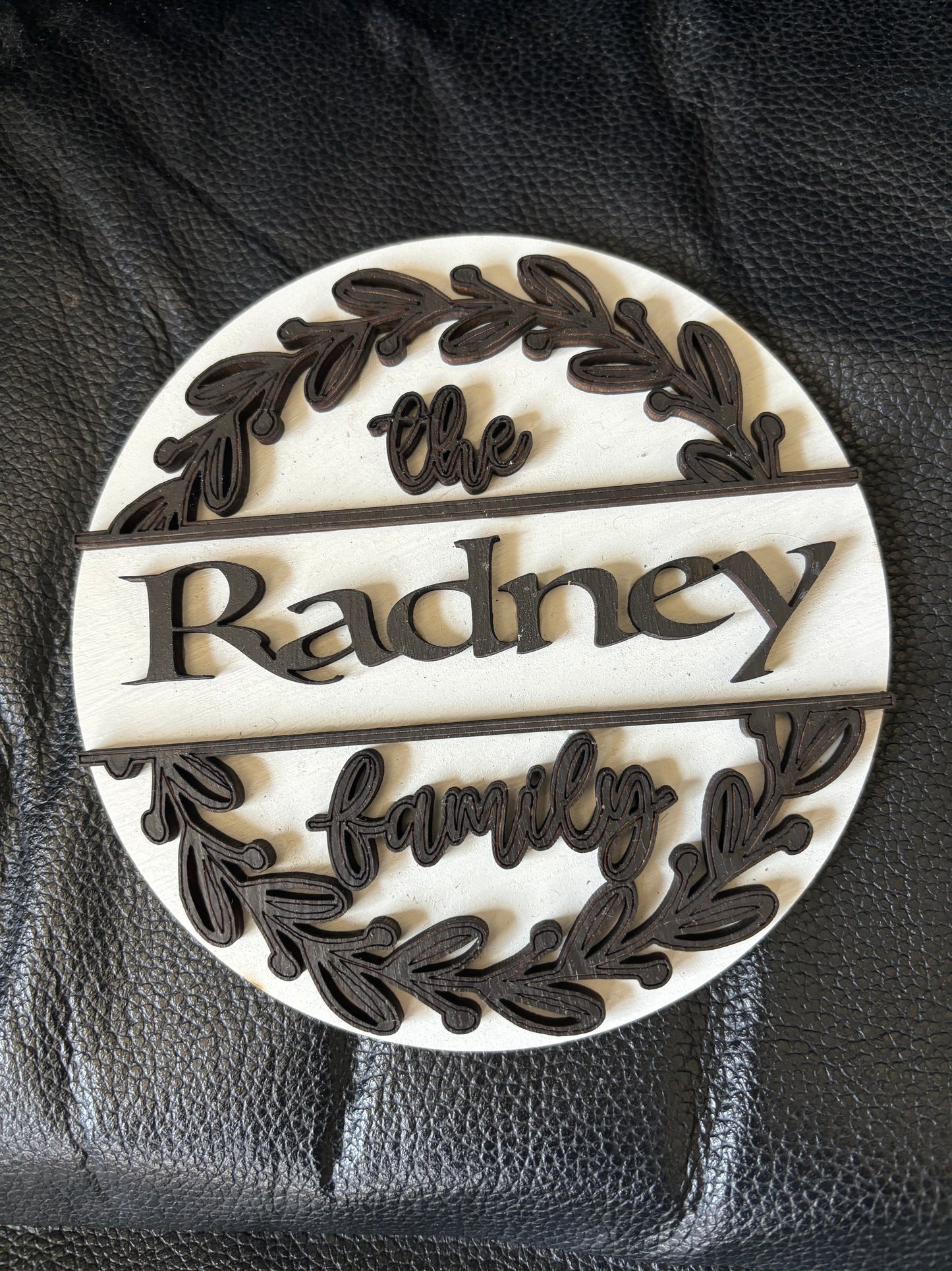 Personalized Split Monogram Name Sign