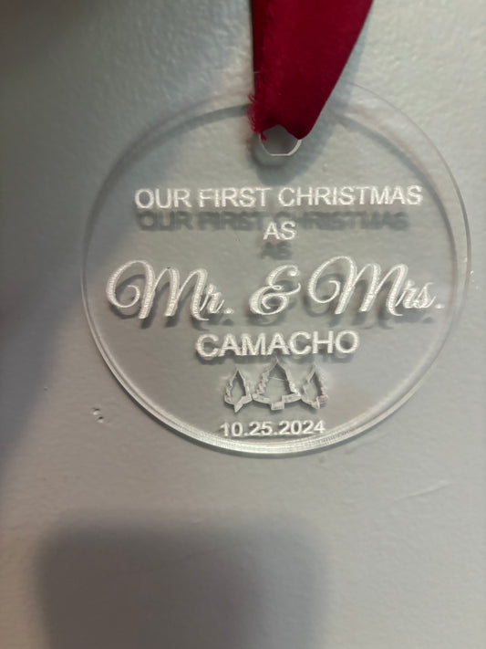 Christmas Ornament - First Year Married