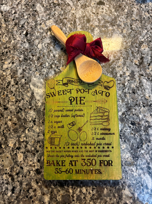 Mini Cutting Board - Sweet Potato Pie Recipe